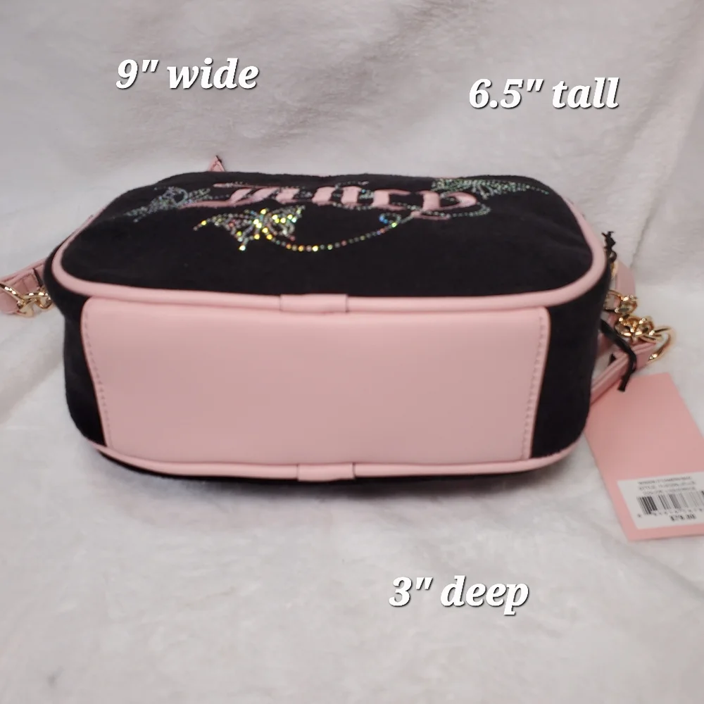 Juicy Couture Wingin‎ It Y2K Crossbody Camera Bag Butterfly Design Rhinestones